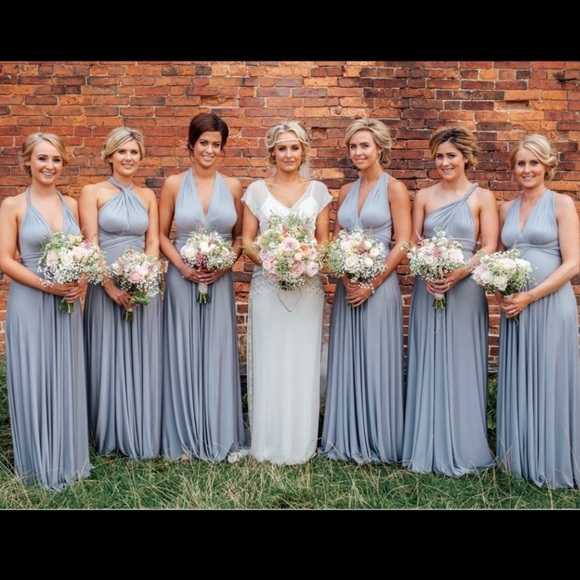 infinity dress silver gray